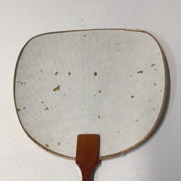 Japanese hand fan paper bamboo varnished handle Costume /use/display Geisha - Picture 6 of 11